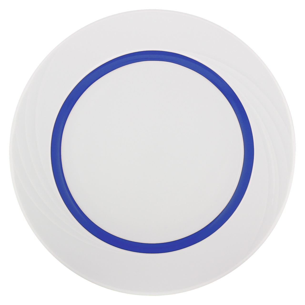 Donna Senior, Teller flach rund Fahne Relief ø 257 mm dunkelblau