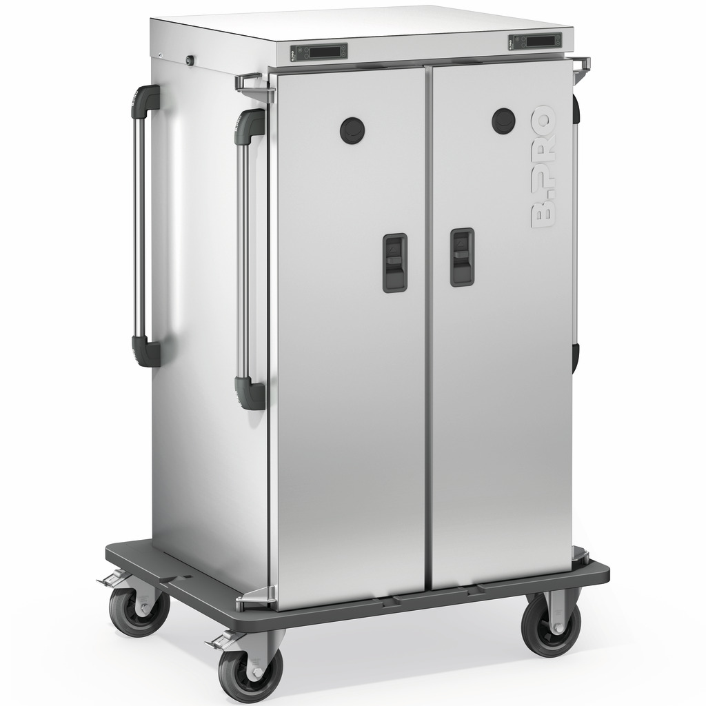 Speisentransportbehälter fahrbar / umluftbeheizt für 2 x 30 GN 1/1