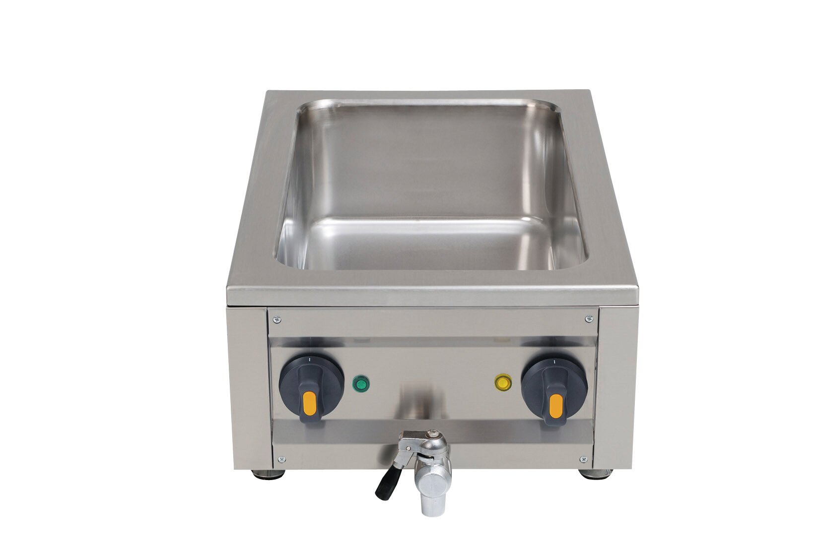 Elektro-Bain-Marie 1 x GN 1/1 H=150 mm mit Ablaufhahn 400 x 600 x 200 mm