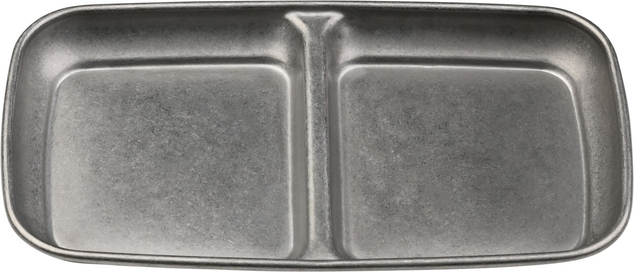 "Yoko" Schale 2 Felder, grau