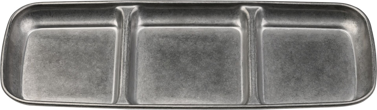 "Yoko" Schale 3 Felder, grau