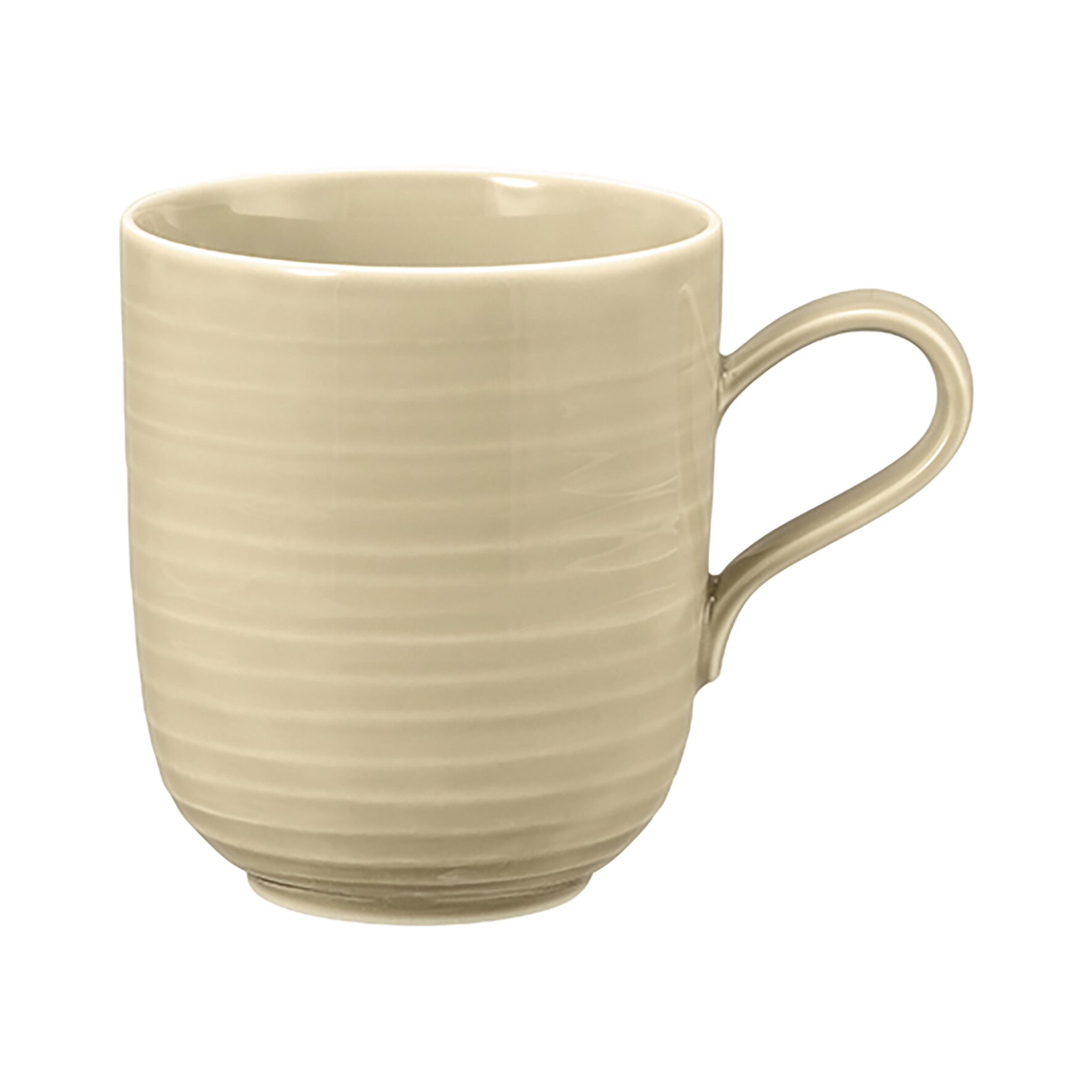 Terra, Becher mit Henkel / mit Relief ø 124 mm / 0,40 l sandbeige