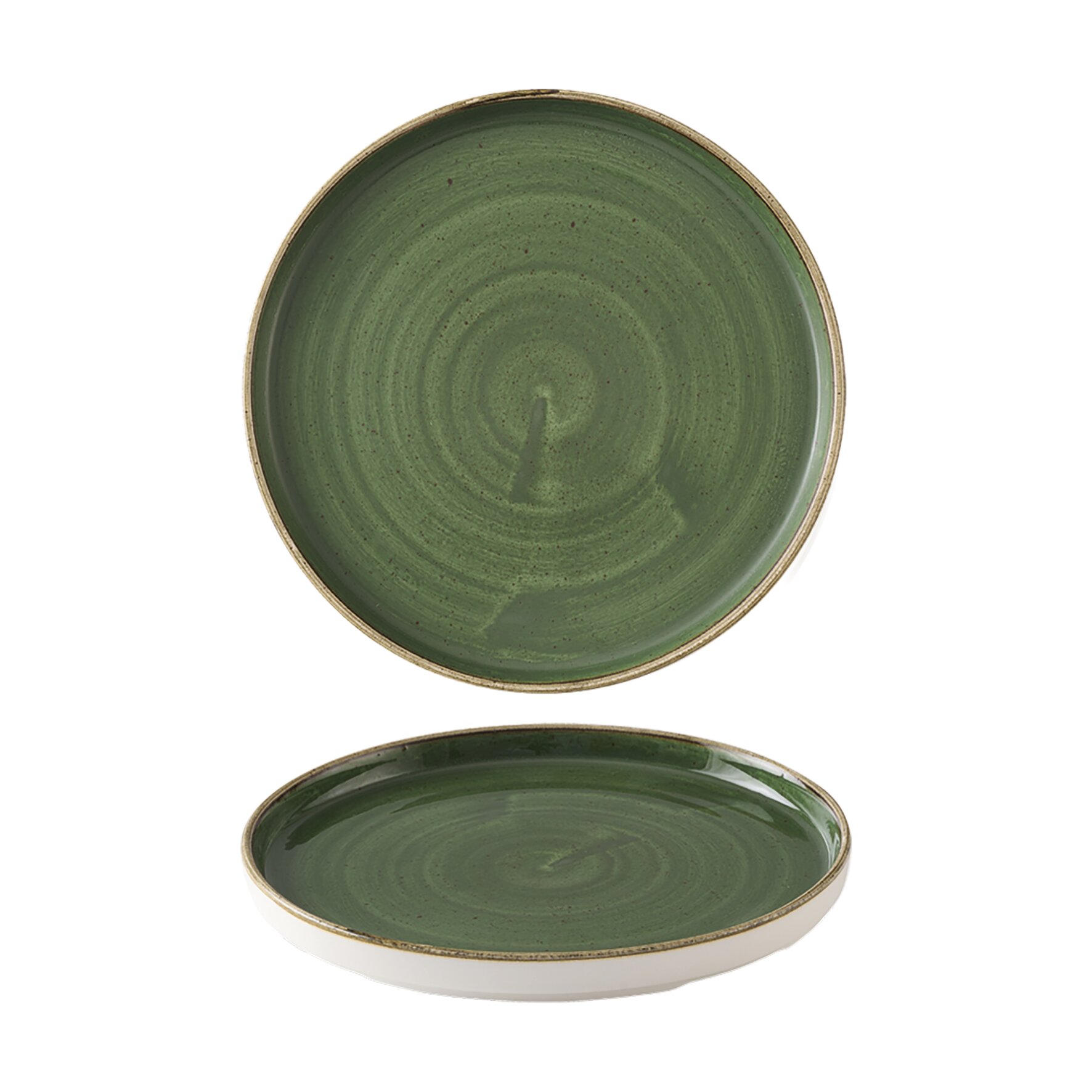 Stonecast, Teller flach mit Steilrand 210 mm Sorrel Green